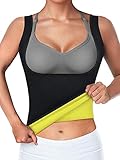 Sfigur Thermo Shaper für Damen, Frauen Neopren Fettverbrenner für Bauch, thermoshapers fett verbrennen am Bauch gerät (Schwarz S011, L/Taillenumfang 34.5-38.5 Zoll)