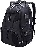 Rucksack Herren Jungen Teenager 17.3 Zoll (42cm) Laptop Rucksack Groß Arbeits Wasserdicht Schulrucksack mit USB Ladeanschluss Schule College Business Wandern Daypacks