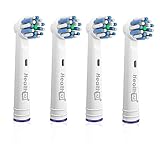 HealthEZ 4X Oral B kompatible elektrische Kreuzzahnbürstenköpfe Aufsteckbürsten Gesund für Braun Oral B Zahnbürstenkreuzkopfersatz 4er Pack