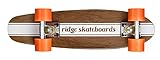 Ridge Maple Holz Mini Cruiser Number Four Skateboard, Orange, MPB-22-NR4