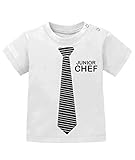 Jayess Junior Chef Krawatte - Baby T-Shirt in Weiss by Gr. 92/98