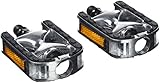 Point, silber-schwarz, City-/komfort-pedale-Aluminium-Kraton-auflage, 26007400