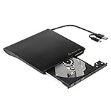 SALCAR Premium Laufwerk extern für DVD/CD - Brennsoftware - Für Apple MacBook, Windows und weitere Notebooks - externer DVD-Brenner - USB 3.0 - Schwarz