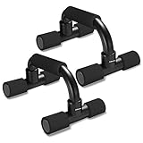 Adkwse Liegestützgriffe,2er-Set Push-Up Bars Professional Liegestütz Griff mit Rutschfestem,Komfort-Schaumstoff-Griff für Zuhause und Fitnessstudio Krafttraining (Schwarz)