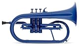 Classic Cantabile MardiBrass ABS Kunststoff Flügelhorn - Perinet-Ventile - 600g leicht - Bohrung: 11,5 mm - inkl. Mundstück und Leichtkoffer - blau