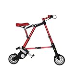 D&XQX 18 Zoll Single Speed ​​Erwachsener Faltrad Damping Studenten Auto-Kinderfahrradstudenten Fahrrad,Rot