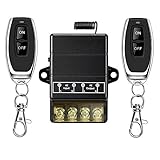 YETOR Fernbedienung schalter,220V-230V-240V 40A Relais Drahtloser RF Schalter für Haushaltsgeräte, Pumpen, Lichtdecken und elektrische Geräte mit 328 ft langer Reichweite(black)