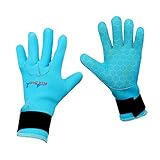 FLAMEER Neoprenanzüge Premium Neopren 3mm 5 Finger Handschuh, Blau, Tauchen, Schnorcheln & Wasserski - M