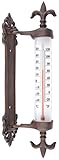 Esschert Design Fensterrahmenthermometer aus Gusseisen, PE, PS und Kerosin, 5,5 x 9,4 x 29,5 cm