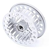 MAXIMUMCATCH ECO Serie Fliegenrolle großer Spulenkern Fliegenfischen Rolle in 3/4wt 5/6wt 7/8wt, Silver/Schwarze/Regenbogen, mit Schnüre Combo (Silver Ersatzspule, 5/6 wt)