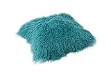 Tibet Lammfell Kissen Kissenbezug 30x30cm (große Farbauswahl) JAY102 Farbe Turquoise/türkis