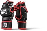 Paffen Sport Contact Grappling MMA-Handschuhe für Krav MAGA, Wing Tsun, Selbstverteidigung etc; schwarz/rot; GR: L/XL