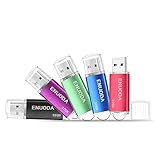5 Stück 32GB USB Stick ENUODA Speicherstick Rotate Metall Mehrfarbig High Speed USB 2.0 Flash Drive Pack (Rot,Grün,Schwarz,Blau,Violett)