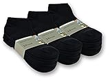sockenkauf24 10 bis 100 Paar Sneaker Socken Baumwolle Damen & Herren Schwarz & Weiß 39-42 (Herren), 30 Paar | Schwarz