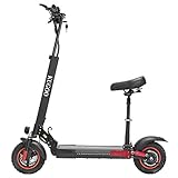 E Scooter mit Sitz, Elektro Scooter 45km/h, 12.5Ah 500W schnell Elektroscooter Klappbar E Roller Faltbar, bis zu 55-65KM Reichweite, E-Scooter für Jugendliche und Erwachsene