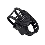 BAULMD Kunststoff Gummi Verstellbarer Riemen Fahrrad Lenker-Halterung für Fahrradpedal,Anti-Skid 360-Grad-Fahrradhalterung für LED Taschenlampe Fahrradlampensets Fahrräder (Schwarz)