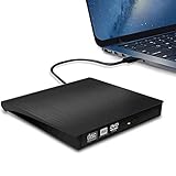 Externes DVD Laufwerk, iAmotus USB 3.0 CD/DVD RW Brenner Plug and Play CD DVD Player Slim Tragbarer für Laptops, Desktops, Notebooks, Mac, Kompatibel mit Windows 7/8/8.1/10/Vista/XP