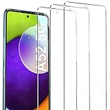 AROYI Schutzfolie Kompatibel mit Samsung Galaxy A52 Panzerglas, 3 Stück Schutzfolie Anti-Öl Anti-Kratzen, 9H Härte, HD Klar Gehärtetem Glas Displayschutzfolie