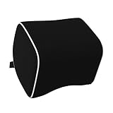 bonmedico Car Neck Pillow, Auto Kopfstütze, Ergonomisches Auto Nackenkissen aus Memory Foam Schaumstoff, Reisekissen Auto Flugzeug in Schwarz