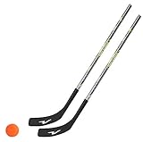 Unbekannt 2 x Vancouver Streethockeyschläger 100 cm, Kids Plus 1 Hockey-Ball (1 x Links- 1 x Rechtsschuss)