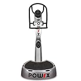 POWRX Vibrationsplatte Pro Evolution 3.5 inkl. Zubehörpaket I Effektives Vibrationstraining wie im Studio I Silber