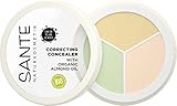 SANTE Naturkosmetik Correcting Concealer 3in1, 3 Farbnuancen zur Abdeckung von Schatten & Makeln, Vegan, 6g