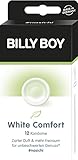Billy Boy White Comfort Kondome Pack mit Angenehmem Duft und Mehr Freiraum, Transparent, 12 Stück