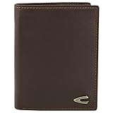 camel active, Geldbörse Herren, Hochformat, RFID Schutz, Portemonnaie, Geldbeutel, Echtes Leder, viele Kartenfächer und Netzfach, Braun, 10x2x12,8,cm