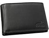 Fa.Volmer ® Schwarze Herren Geldbörse echt Leder Querformat mit RFID Schutz