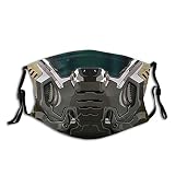 XIHUAN Doom Slayer Hundehelm Tuch waschbar – verstellbare Gesichtsmaske aus Baumwolle, Unisex, Erwachsene für Damen, Herren