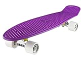 Ridge Skateboard Big Brother Nickel 69 cm Mini Cruiser, lila/weiß