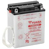 Batterie YUASA YB12AL-A2 (DC) offen ohne Säure, 12V|12Ah|CCA:150A (134x80x160mm) für Yamaha XV535S Virago Baujahr 1997