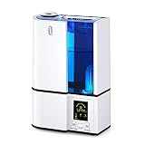 TaoTronics Luftbefeuchter Ultraschall mit Extrafeinen Keramikfilter 4L Raumbefeuchter Leise mit LED-Anzeige Timer Air Humidifier Schlafmodus Niedrigwasserschutz 360° Rotationsdüse für Schlafzimmer