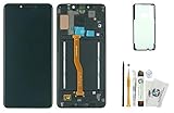 ITG® Original Display Reparatur-Set für Samsung Galaxy A9 (2018) SM-A920F Schwarz – Original Samsung Full OLED Displayeinheit (Service Pack) GH82-18308A + Akkudeckel 3M Klebefolie + Werkzeug-Set