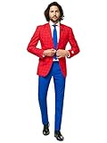 Opposuits Superhero Anzug für Herren besteht aus Sakko, Hose und Krawatte - Harry Potter, The Joker, Dark Knight, Spiderman & Marvel, Spiderman, 48