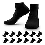 QINCAO 12 Paar Sneaker Socken Herren Damen Sportsocken Baumwoll Socken Kurz Socken Unisex Schwarz Weiß Grau