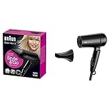 Braun Satin Hair 3 Style&Go Haartrockner HD350, mit IonTec und Stylingdüse, 1600 Watt