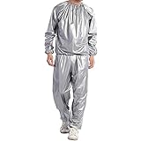 Ahagut Gewichtsverlust Suit Sauna Suit Trainingsanzug Sportanzug Damen Saunaanzüge Schwitzanzug Abnehmen Anti Rip Fitness Trainingsjacke(L)