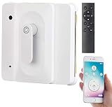 Sichler Haushaltsgeräte Fensterroboter: Profi-Fensterputz-Roboter PR-040 mit Bluetooth, App & Sicherungs-Seil (Fenstersauger)