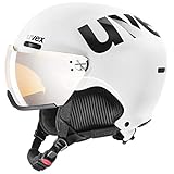 uvex Unisex – Erwachsene hlmt 500 Visor Skihelm, White-Black mat, 52-55 cm