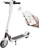 E Scooter, Elektro Scooter 25km/h, 7.5Ah 350W Faltbar Elektroscooter E Roller, bis zu 30KM Reichweite, E-Scooter für Jugendliche und Erwachsene (Weiß)