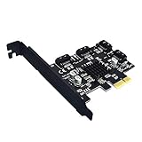 BEYIMIE PCIe SATA Karte 4 Port, PCI Express SATA Controller Erweiterungskarte, 6 Gbit/s SATA 3.0-PCIe-Karte ohne Raid, Boot als Systemfestplatte, Unterstützung für HDD oder SSD (Marvell 88SE9215)