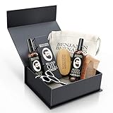 Benjamin Bernard Bartpflege-Set - Schere, Öl, Shampoo, Holzkamm & Bürste im Set - Natürliche Feuchtigkeitscreme, Reinigung & Conditioner - Komplette Bartwuchs & -pflege-Geschenkbox für Männer