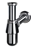 Wirquin 30719890 Siphon für Waschbecken mit Ausgang Wand Messing verchromt