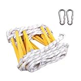 3M Feuerleiter Robuste Langlebige Strickleiter Rettungsleiter & Sicherheitsleiter Mit Haken | Nylon Weiche Leiter Kletterseilleiter Mehrzweckleiter - 420 Kg Belastbarkeit - Für Fenster Und Balkon