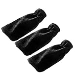Dilwe 3Pcs Pleuche Klavier Pedal Cover Schutzhülle umrandete Abdeckung(Schwarz)