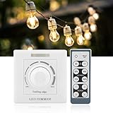 Dimmerschalter für LED, LED-Licht Dimmschalter mit Fernbedienung, für LED bis 200W, 220V, Wandschalter