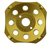 PRODIAMANT PKD Diamant-Schleiftopf 125 mm x 22,2 mm 4 Segmente Diamantschleiftopf 125mm passend Winkelschleifer