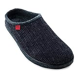 Andres Machado Unisex Hausschuhe für Damen und Herren für Sommer und Winter - Slipper/Pantoffeln - AM001 - Oberteil aus 100% Baumwolle - mit Rutschfester Gummisohle, Pana Blau, 43 EU