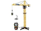 Dickie Toys 203462411 Giant Crane elektrischer Spielzeug Kran, ferngesteuert, 100 cm hoch